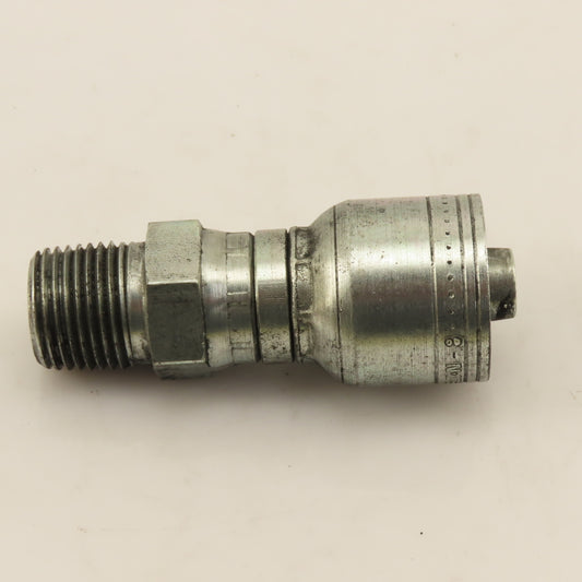 Eaton 1/2" (-8) Hose Crimp x 1/2"-14 Straight Male Swivel Fitting
