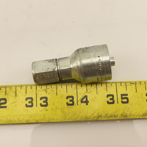 Eaton 1/4" (-4) Hose Crimp x 1/4"-19 Female JIC Straight Fitting Lot Of 5