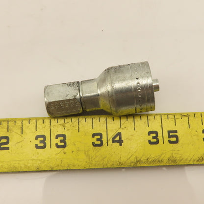 Eaton 1/4" (-4) Hose Crimp x 1/4"-19 Female JIC Straight Fitting Lot Of 5