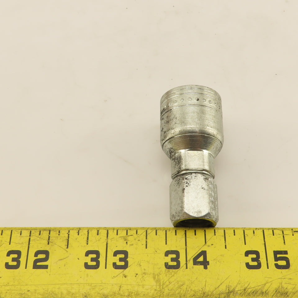 Eaton 1/4" (-4) Hose Crimp x 1/4"-19 Female JIC Straight Fitting Lot Of 5