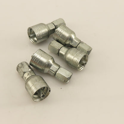 Eaton 1/4" (-4) Hose Crimp x 1/4"-19 Female JIC Straight Fitting Lot Of 5