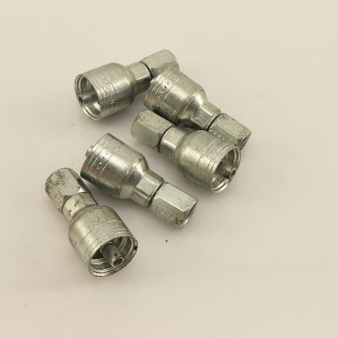 Eaton 1/4" (-4) Hose Crimp x 1/4"-19 Female JIC Straight Fitting Lot Of 5