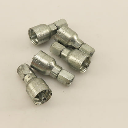 Eaton 1/4" (-4) Hose Crimp x 1/4"-19 Female JIC Straight Fitting Lot Of 5