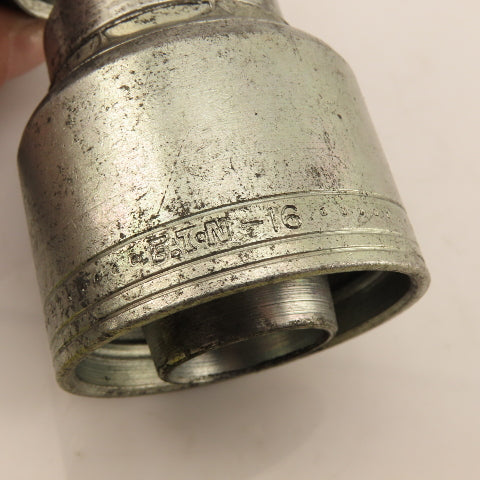 Eaton 1" (-16) Hose Crimp x 1"-14 Female JIC Flare Swivel Elbow 45°