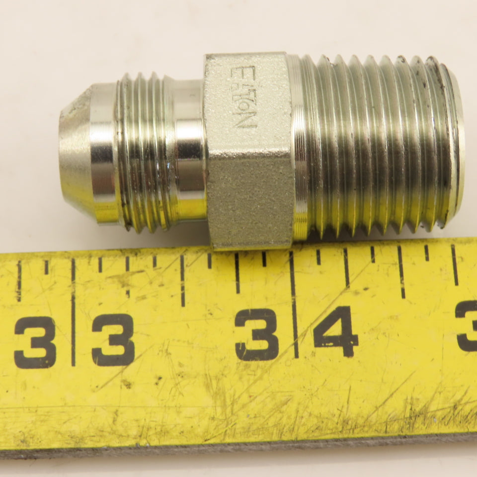 Eaton 3/4" JIC Male Flare Straight Fitting 1/2"-14 NPT Adaptor