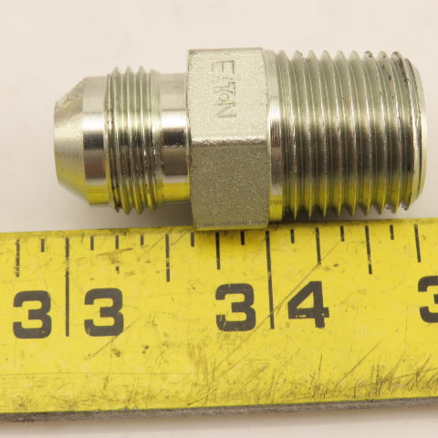 Eaton 3/4" JIC Male Flare Straight Fitting 1/2"-14 NPT Adaptor