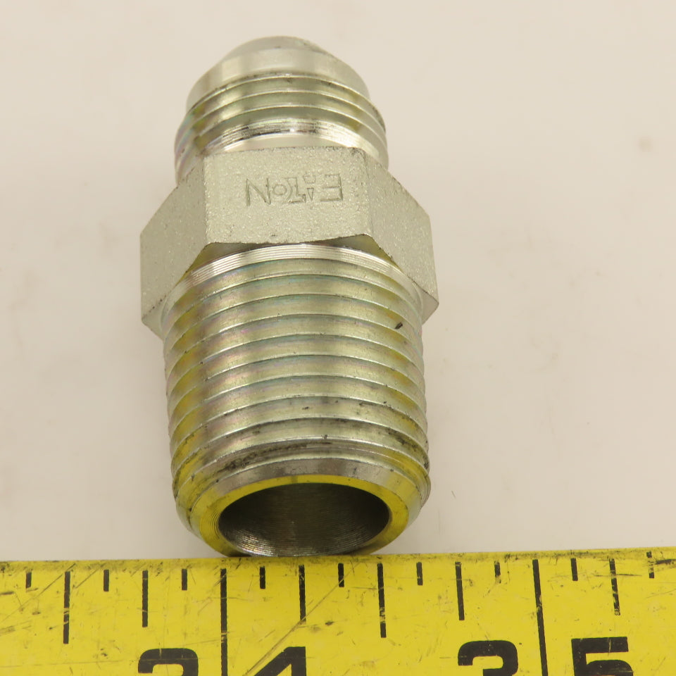 Eaton 3/4" JIC Male Flare Straight Fitting 1/2"-14 NPT Adaptor