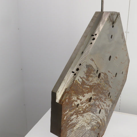 25" x 25" x 2" Thick Ground Steel Fixture Plate W/Holes