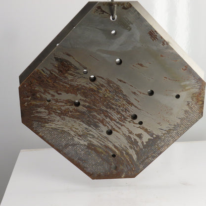 25" x 25" x 2" Thick Ground Steel Fixture Plate W/Holes