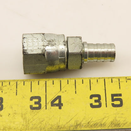 Eaton 3/8" Female JIC Flare 9/16"-18 Swivel Nut x 5/16" ID Hose Barb