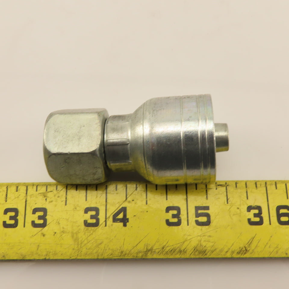 Eaton (-6) 5/8"-18 BSP Female Swivel Nut x 3/8" (-6) Hose Crimp Fitting