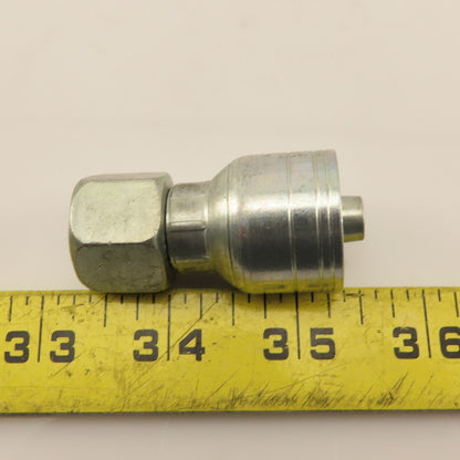 Eaton (-6) 5/8"-18 BSP Female Swivel Nut x 3/8" (-6) Hose Crimp Fitting