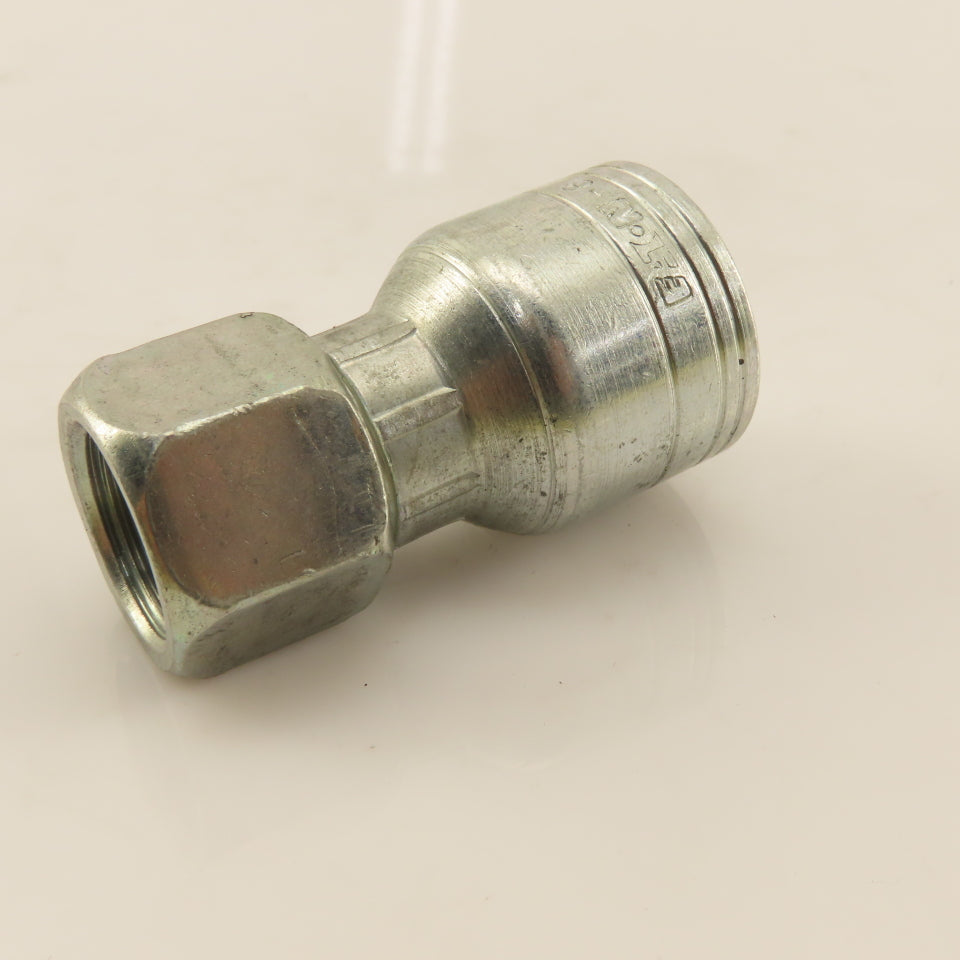 Eaton (-6) 5/8"-18 BSP Female Swivel Nut x 3/8" (-6) Hose Crimp Fitting