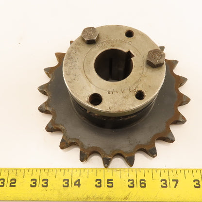 Browning H60P21 No. 60 Roller Chain Sprocket Single Row 21 Tooth 1-1/8" Bushing