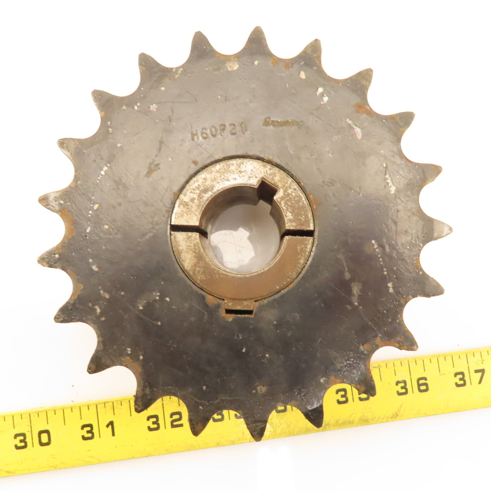 Browning H60P21 No. 60 Roller Chain Sprocket Single Row 21 Tooth 1-1/8" Bushing