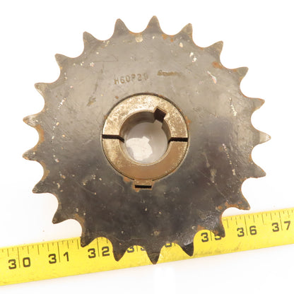 Browning H60P21 No. 60 Roller Chain Sprocket Single Row 21 Tooth 1-1/8" Bushing