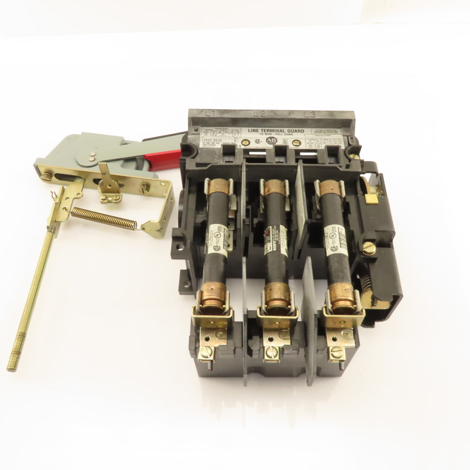 Allen Bradley 1494V-DS30 30A 600VAC 250VDC Fused Mains Disconnect Panel Operator