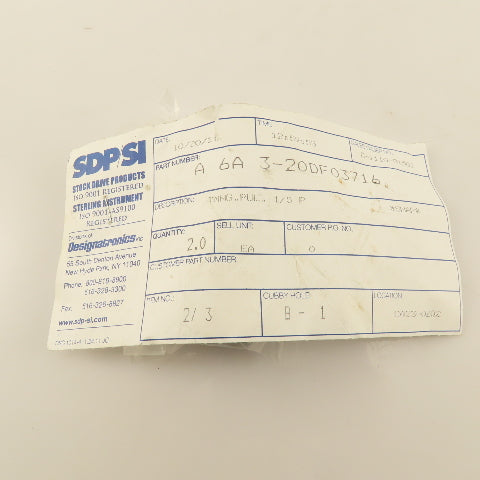 SDP/SI A 6A 3-20DF03716 Timing Belt Pulley 1/5 Pitch 20 Groove Lot Of 2