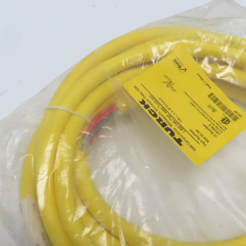 Turck RKM555M Actuator & Sensor Cordset 16AWG 5 Cond  7/8  Female Connector"