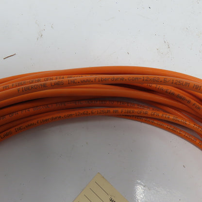Fiberdyne Labs 12x62.5/125UM 12 Conductor OFNR FT4 Indoor Fiber Optics Cable 56'