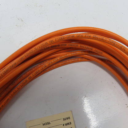 Fiberdyne Labs 12x62.5/125UM 12 Conductor OFNR FT4 Indoor Fiber Optics Cable 56'