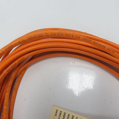 Fiberdyne Labs 12x62.5/125UM 12 Conductor OFNR FT4 Indoor Fiber Optics Cable 56'