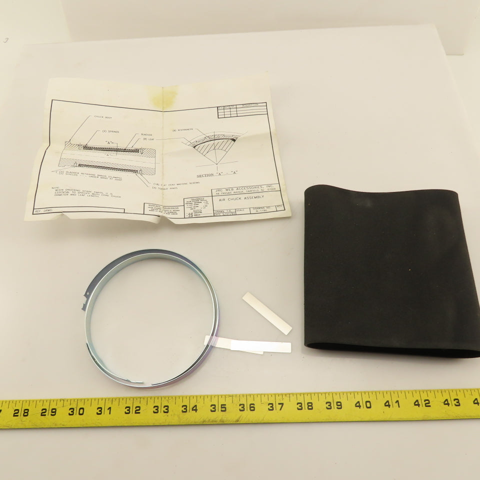 JRC Web S-10997 6" x 6-1/2" Air Chuck Expanding Roller Bladder Repair Kit