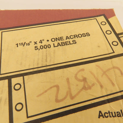 BT Masterbrand BTM00524 Continuous Form Printer Labels 1-5/16"x4" 4500 Labels