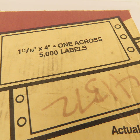 BT Masterbrand BTM00524 Continuous Form Printer Labels 1-5/16"x4" 4500 Labels