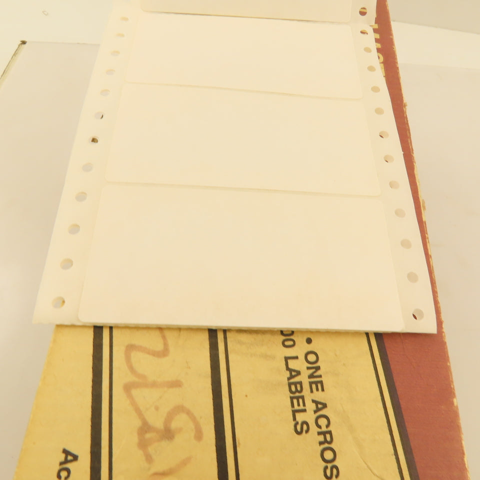 BT Masterbrand BTM00524 Continuous Form Printer Labels 1-5/16"x4" 4500 Labels
