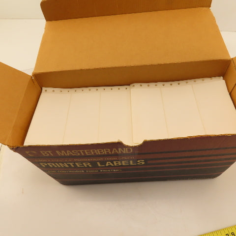 BT Masterbrand BTM00524 Continuous Form Printer Labels 1-5/16"x4" 4500 Labels