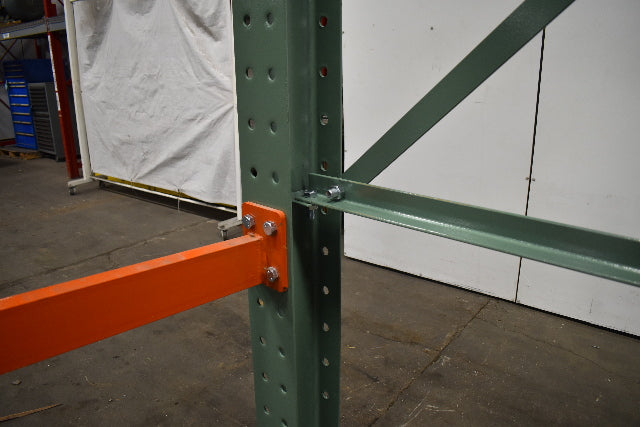Cantilever Rack 1-Sided 16' Tall 48" Bracing Bolt Together 48" 1600Lb Cap Arms - Starter NEW