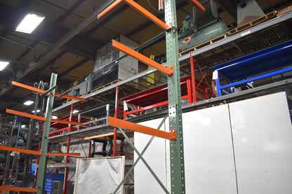 Cantilever Rack 1-Sided 16' Tall 48" Bracing Bolt Together 48" 1600Lb Cap Arms - Add-On NEW