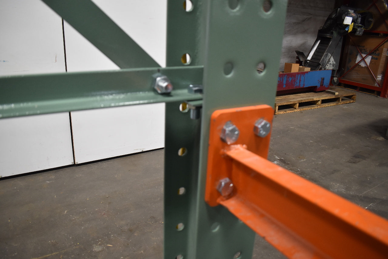 Cantilever Rack 1-Sided 16' Tall 48" Bracing Bolt Together 48" 1600Lb Cap Arms - Add-On NEW