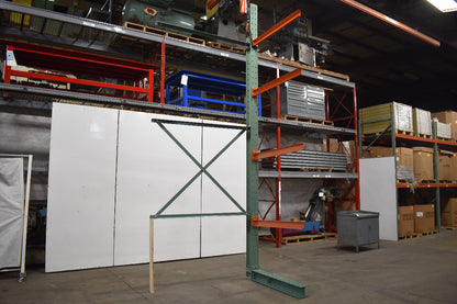 Cantilever Rack 1-Sided 16' Tall 48" Bracing Bolt Together 48" 1600Lb Cap Arms - Add-On NEW