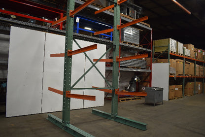 Cantilever Rack 2-Sided 16' Tall 48" Bracing Bolt Together 48" 1600Lb Cap Arms - Starter NEW