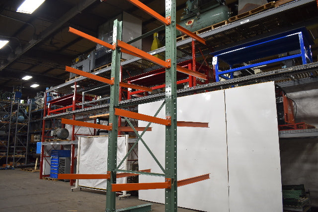 Cantilever Rack 2-Sided 16' Tall 48" Bracing Bolt Together 48" 1600Lb Cap Arms - Starter NEW