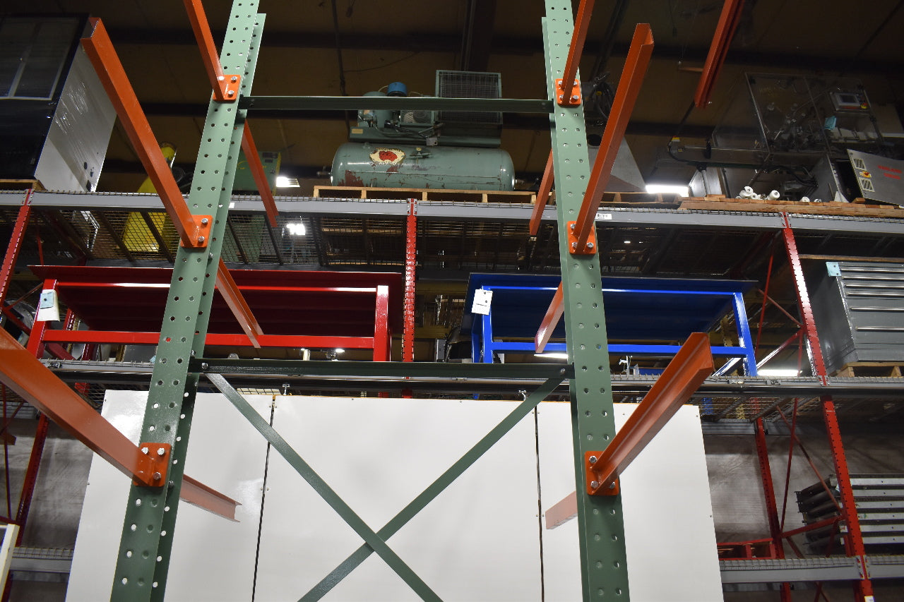 Cantilever Rack 2-Sided 16' Tall 48" Bracing Bolt Together 48" 1600Lb Cap Arms - Starter NEW