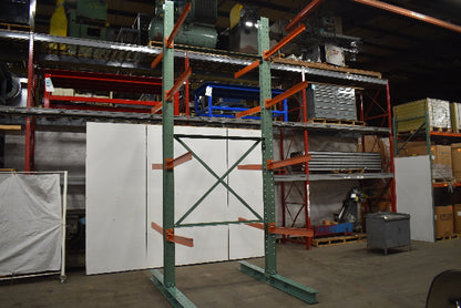 Cantilever Rack 2-Sided 16' Tall 48" Bracing Bolt Together 48" 1600Lb Cap Arms - Starter NEW