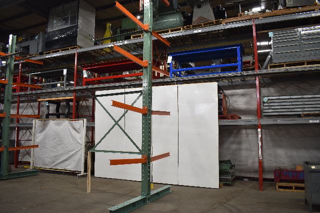 Cantilever Rack 2-Sided 16' Tall 48" Bracing Bolt Together 48" 1600Lb Cap Arms - Add-On NEW