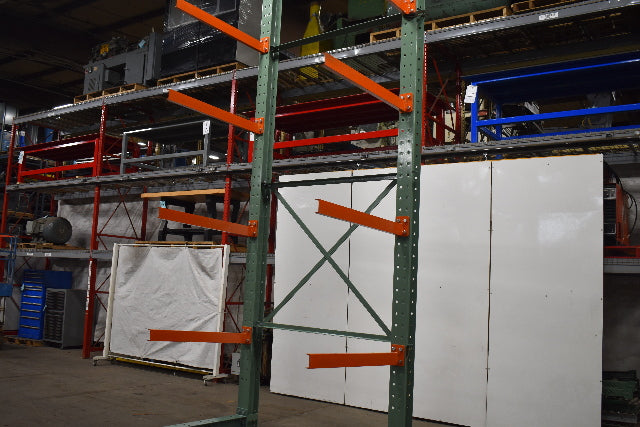 Cantilever Rack 1-Sided 16' Tall 72" Bracing Bolt Together 48" 1600Lb Cap Arms - Starter NEW