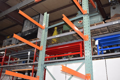 Cantilever Rack 1-Sided 16' Tall 72" Bracing Bolt Together 48" 1600Lb Cap Arms - Starter NEW