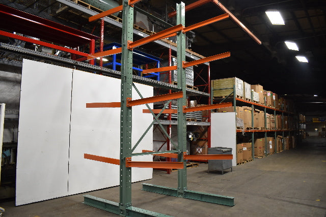 Cantilever Rack 2-Sided 16' Tall 72" Bracing Bolt Together 48" 1600Lb Cap Arms - Starter NEW