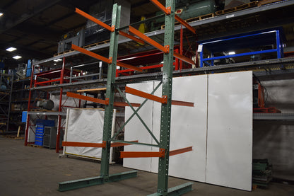 Cantilever Rack 2-Sided 16' Tall 72" Bracing Bolt Together 48" 1600Lb Cap Arms - Starter NEW