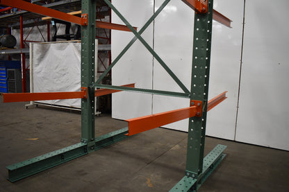 Cantilever Rack 2-Sided 16' Tall 72" Bracing Bolt Together 48" 1600Lb Cap Arms - Starter NEW