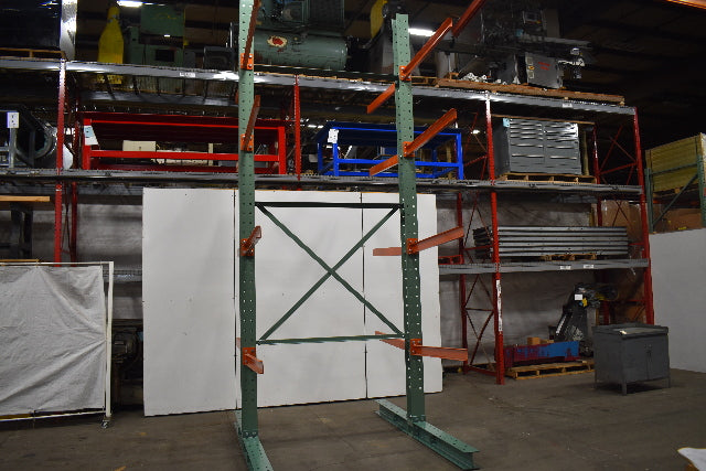 Cantilever Rack 2-Sided 16' Tall 72" Bracing Bolt Together 48" 1600Lb Cap Arms - Starter NEW
