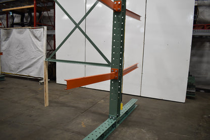 Cantilever Rack 2-Sided 16' Tall 72" Bracing Bolt Together 48" 1600Lb Cap Arms - Add-On NEW