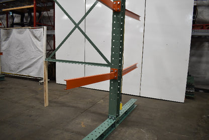 Cantilever Rack 2-Sided 16' Tall 72" Bracing Bolt Together 48" 1600Lb Cap Arms - Add-On NEW