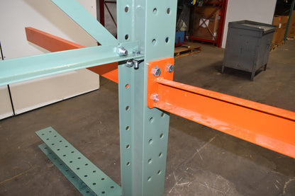 Cantilever Rack 2-Sided 16' Tall 72" Bracing Bolt Together 48" 1600Lb Cap Arms - Add-On NEW