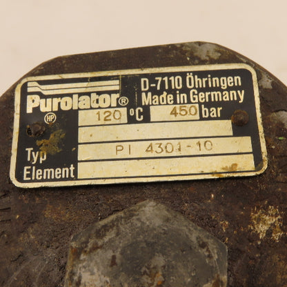 Purolator PI 4301-10 High Pressure Filter Housing 450 Bar 120°C G1/4